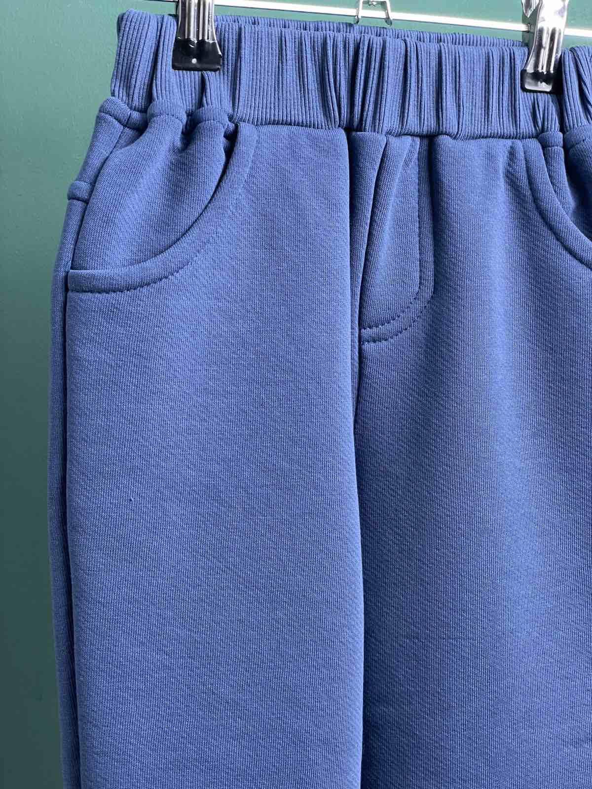 Pantaloni din bumbac pentru băieți, albastru - Almira