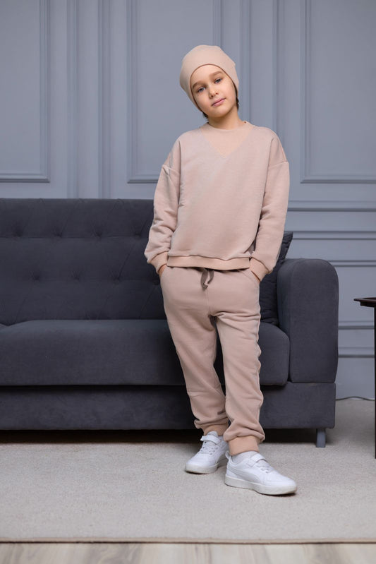 Costum din futer, unisex, bel, 1 - 9 ani - Almira