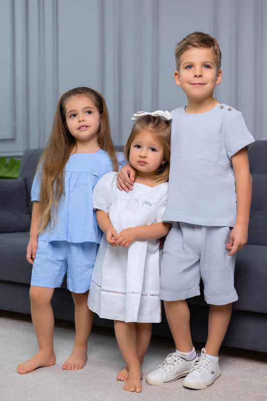 Tricou din muselină pentru băieți, sur - Almira
